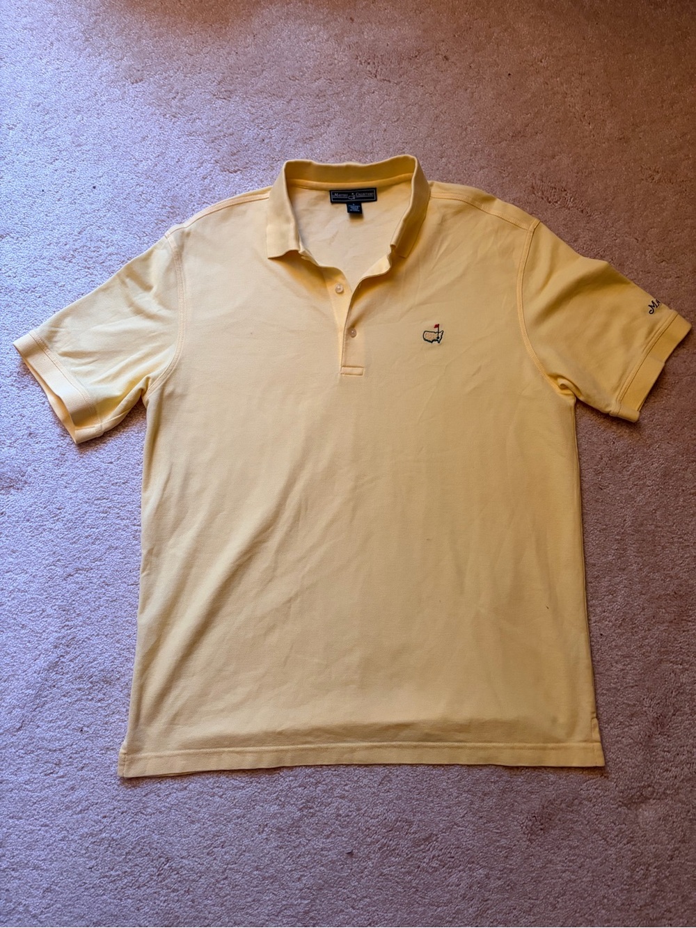 Yellow Masters Collection Polo Size Large Augusta National Golf Club